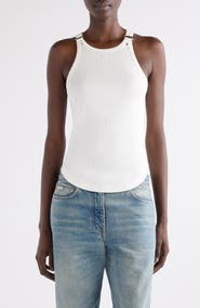 Courrèges Buckle '90s Stretch Cotton Rib Tank