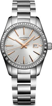 Longines Conquest Classic Diamond Bracelet Watch, 29mm