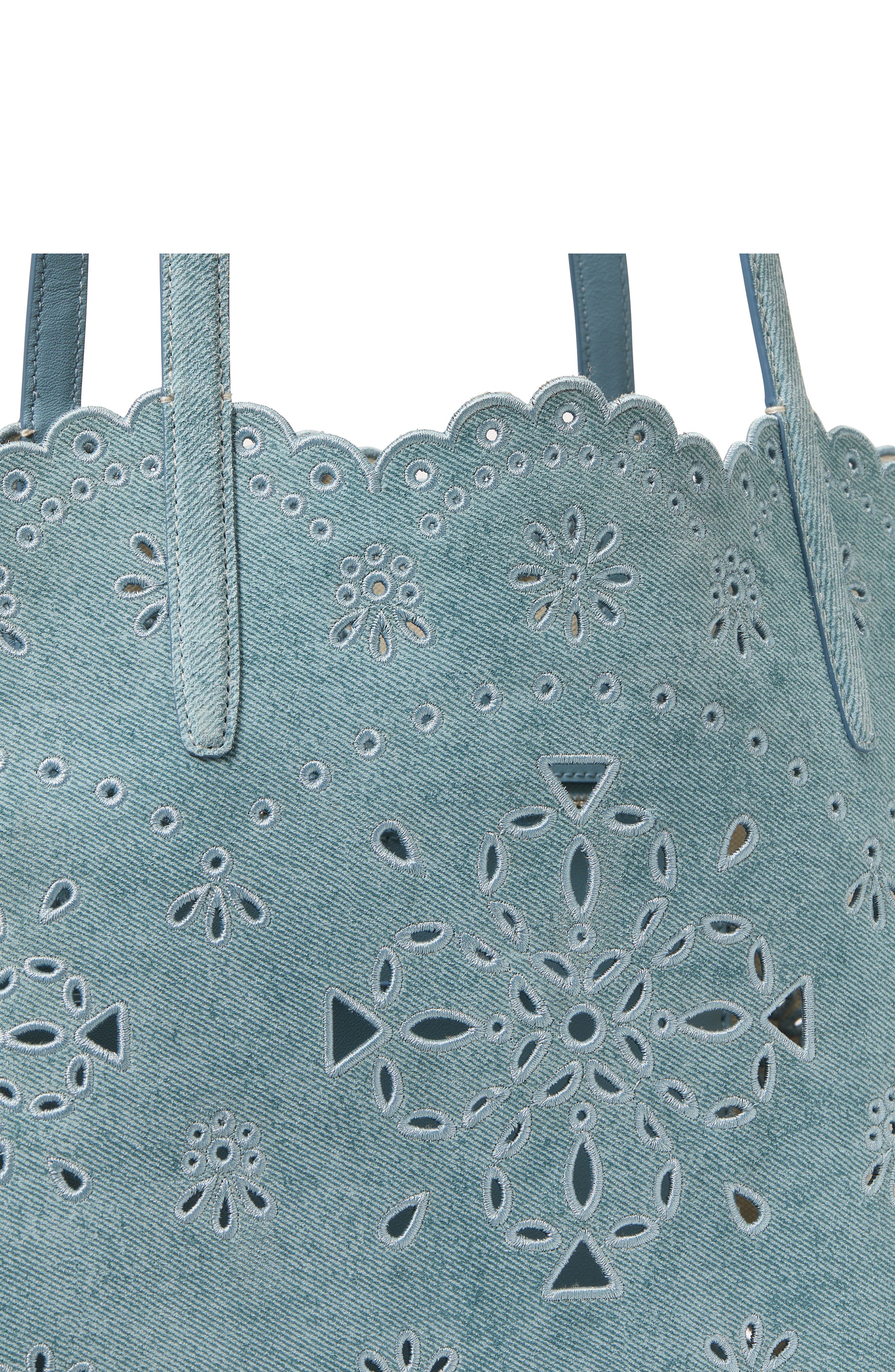 Kate Spade New York do it all spade floral perforated leather tote, Alternate, color, 