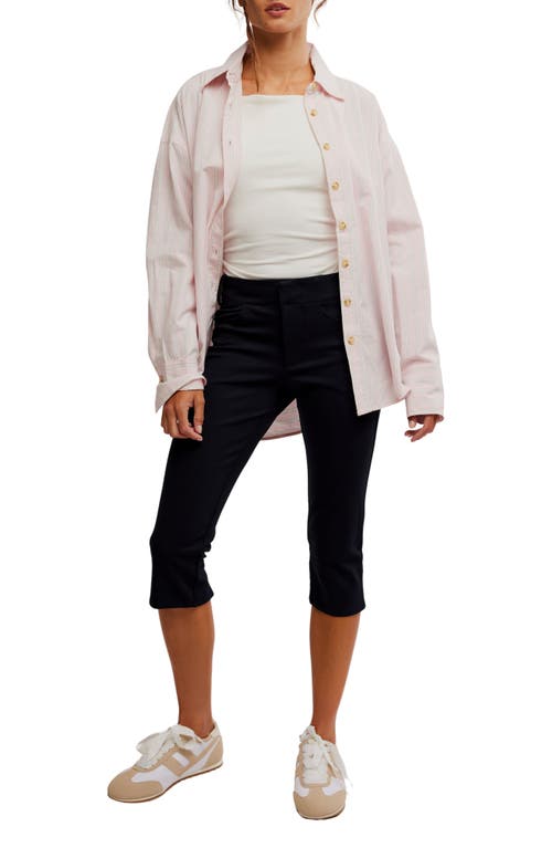 FREE PEOPLE FREE PEOPLE VARSITY VIBES STRIPE OVERSIZE COTTON BUTTON-UP SHIRT 