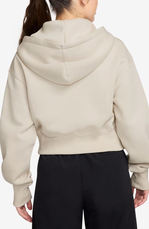 Nike Phoenix Relaxed Fit Cotton Blend Fleece Hoodie In Neutral