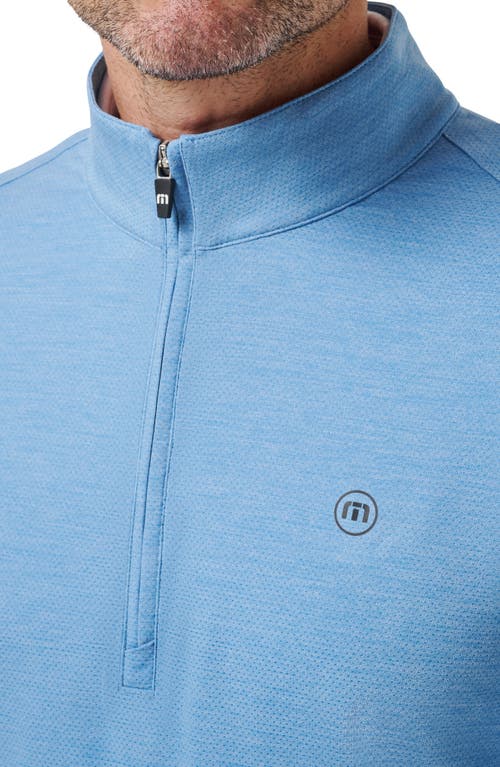 Travismathew Heater Pro Quarter Zip Pullover In Blue