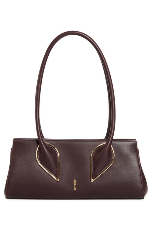 Christian Louboutin Calfskin Baguette Handbag In Burgundy