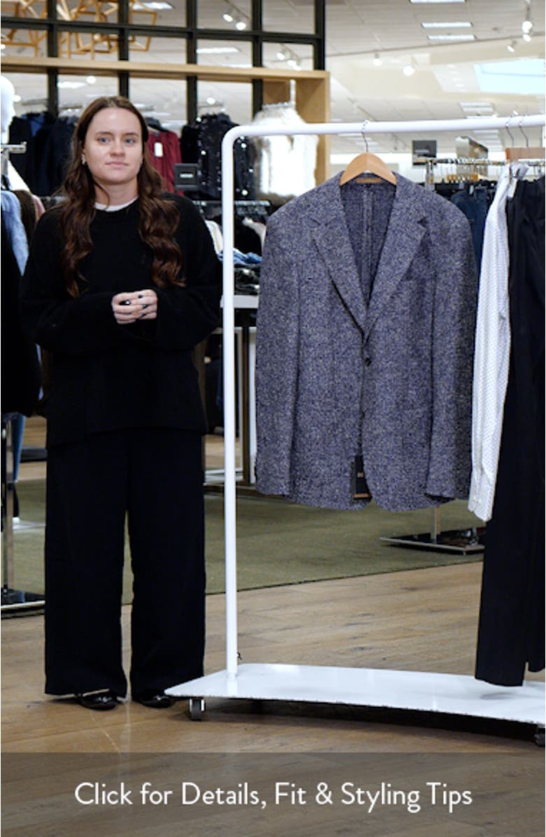 Jeff Regular Fit Check Virgin Wool, Silk & Cashmere Sport Coat, sales video thumbnail