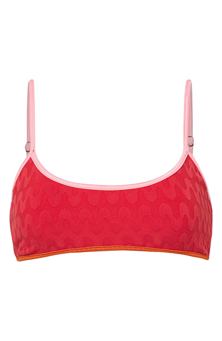 Maaji Apple Red Lane Reversible Bikini Top, Alternate, color, Red