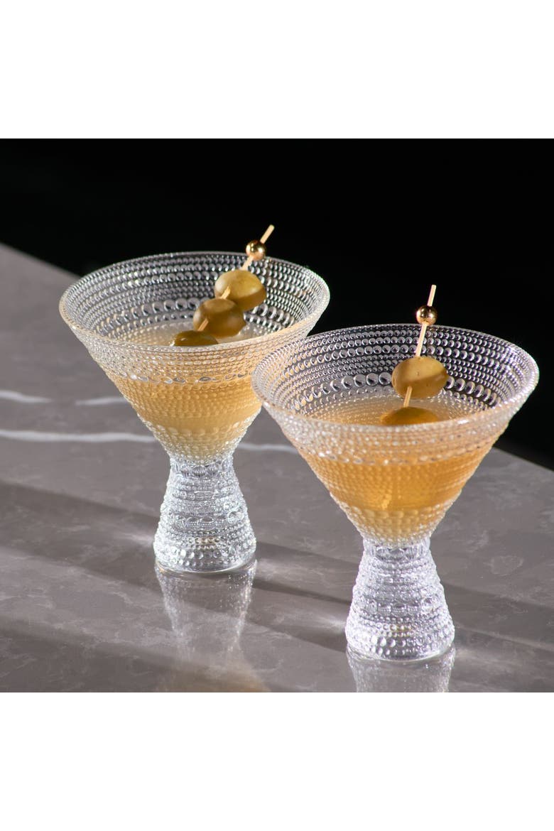 Clear Hobnail Martini Glasses, Set of 6, Alternate, color, Clear
