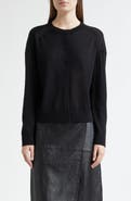LOULOU DE SAISON Kita Fine Knit Cashmere Crewneck Cardigan