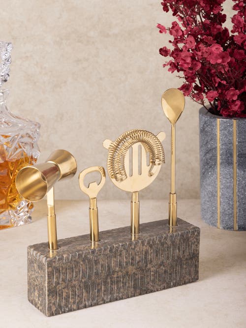 Gauri Kohli Sante Bar Tools Set In Gold
