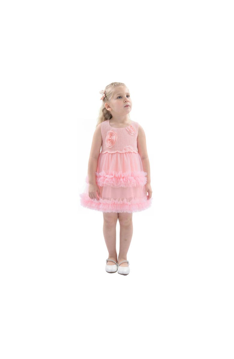Tulleen Flower Layered Tulle Dress, Alternate, color, Pink