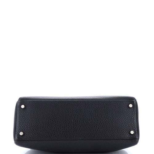 Pre-owned Hermes Hermes Kelly Handbag Black Togo With Brushed Palladium Hardware 32 In Black