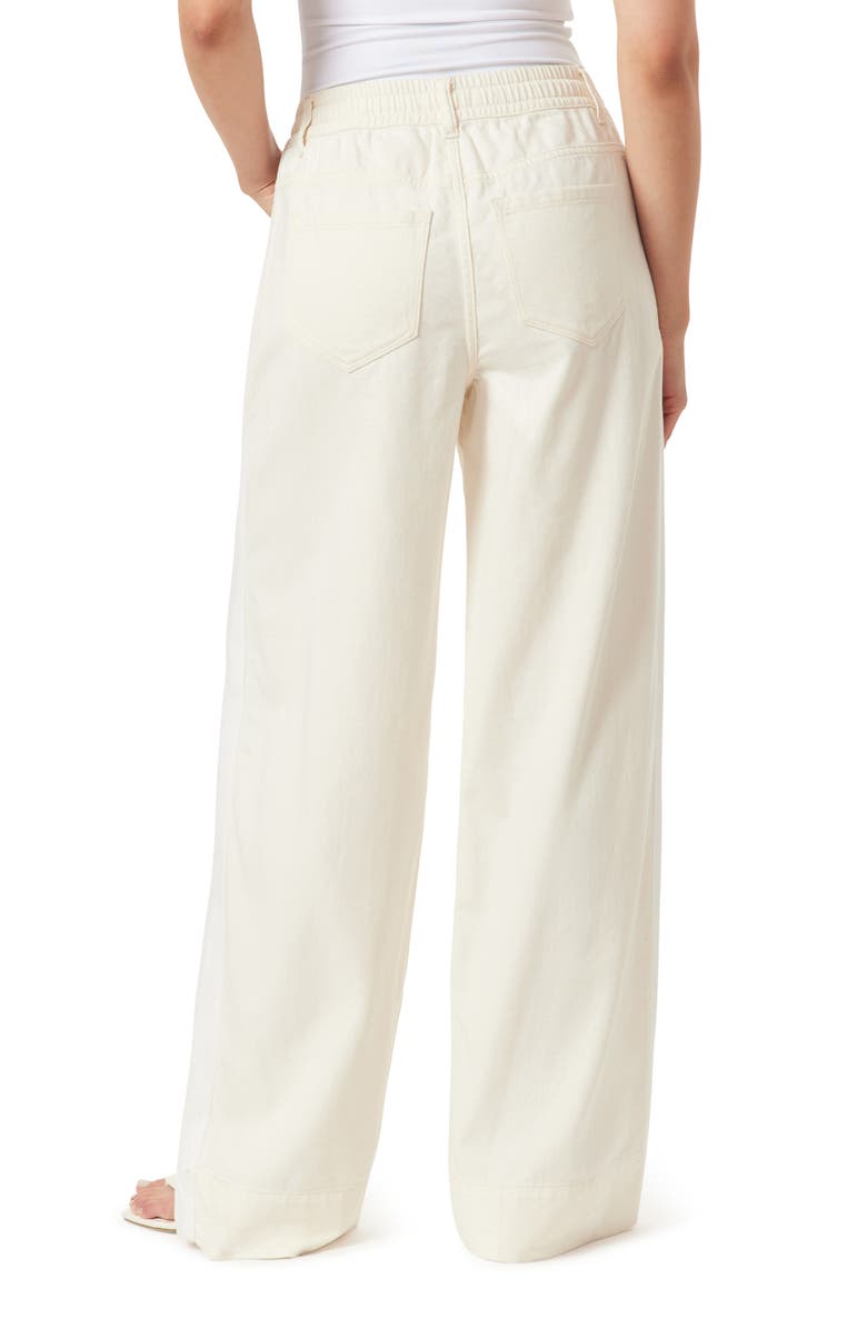 Kensie Drawstring Wide Leg Pants, Alternate, color, Ecru