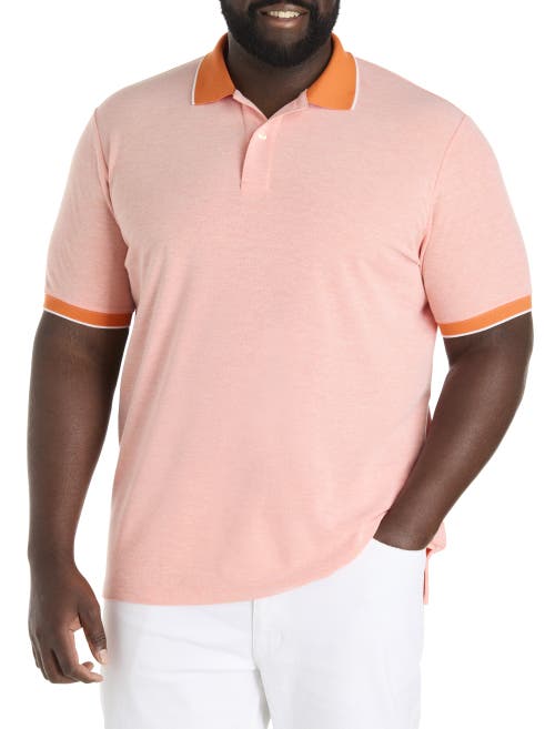 Harbor Bay By Dxl Big & Tall Oxford Tipped Polo Shirt