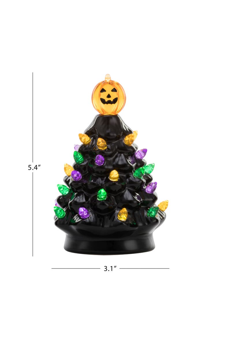 Set of 2 Mini Halloween Trees - Black, Alternate, color, Black