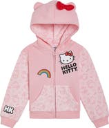 Hello Kitty Hooded Ears Fleece Zip-Up Hoodie