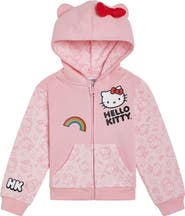 Hello Kitty Hooded Ears Fleece Zip-Up Hoodie