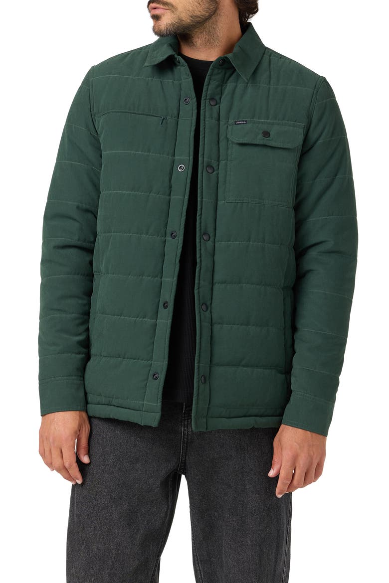 TRVLR Outlander Quilted Jacket, Main, color, HUNTER GREEN