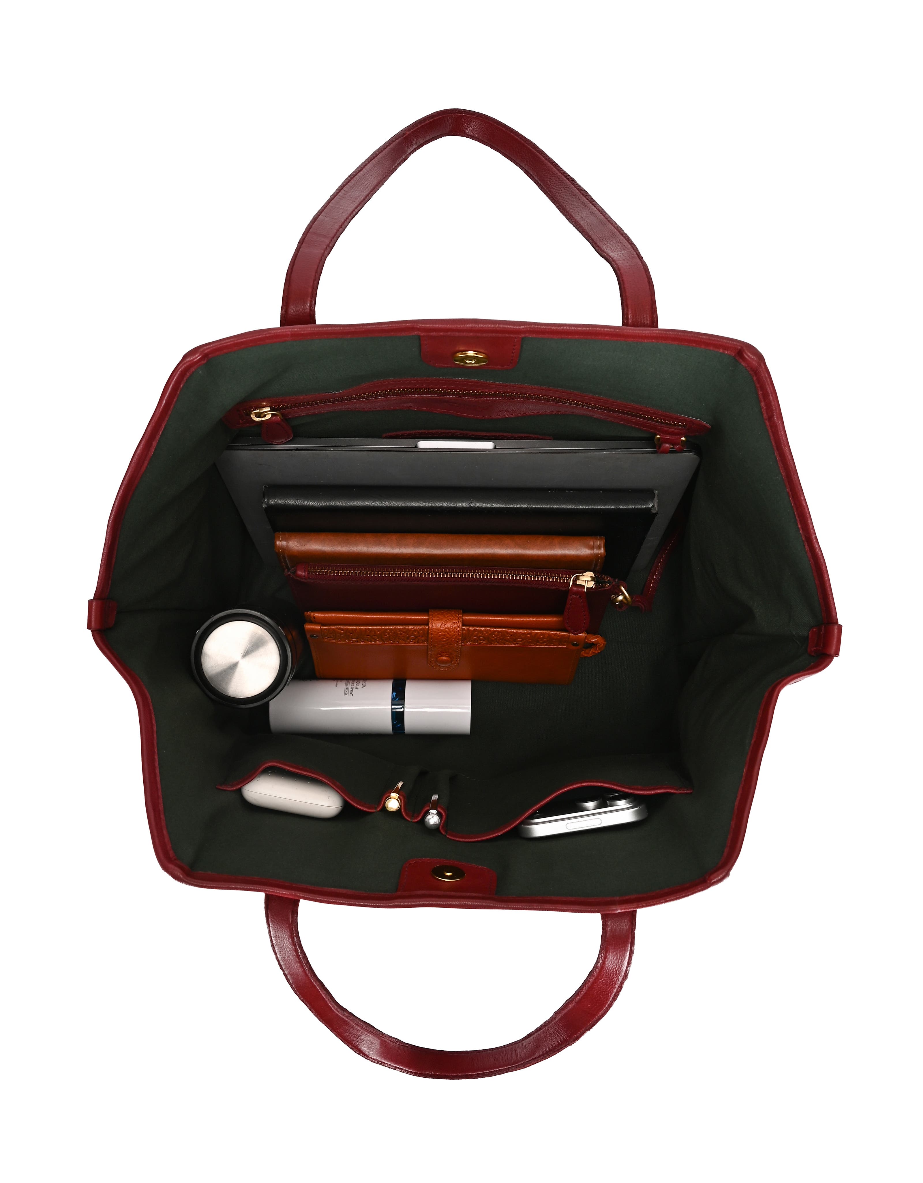 Iris Genuine Leather Soft Structured Carryall Tote, Alternate, color, Oxblood