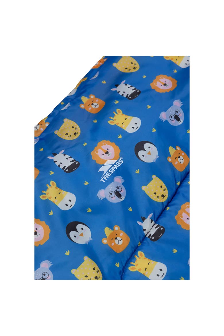 Childrens/kids Animal Print 2 Season Sleeping Bag, Alternate, color, Blue and Multicolored