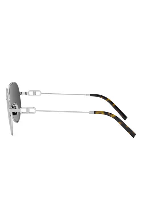 Dior Cd Link A1u 61mm Pilot Sunglasses In Metallic