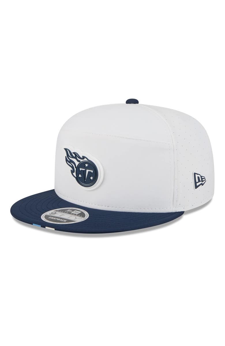 New Era Men's New Era  White/Navy Tennessee Titans 2025 NFL Training Camp Split Panel 9FIFTY Snapback Hat, Main, color, White