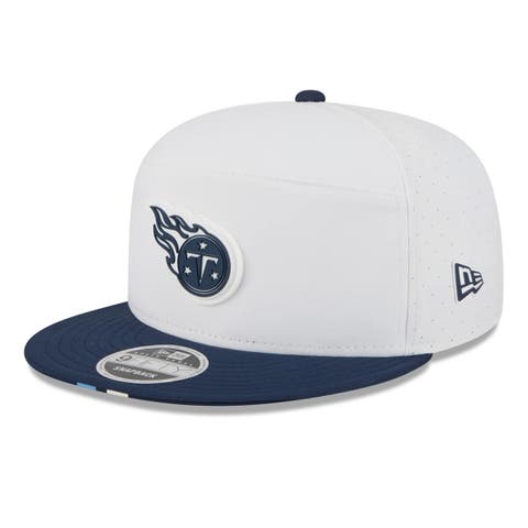 Men's New Era  White/Navy Tennessee Titans 2025 NFL Training Camp Split Panel 9FIFTY Snapback Hat