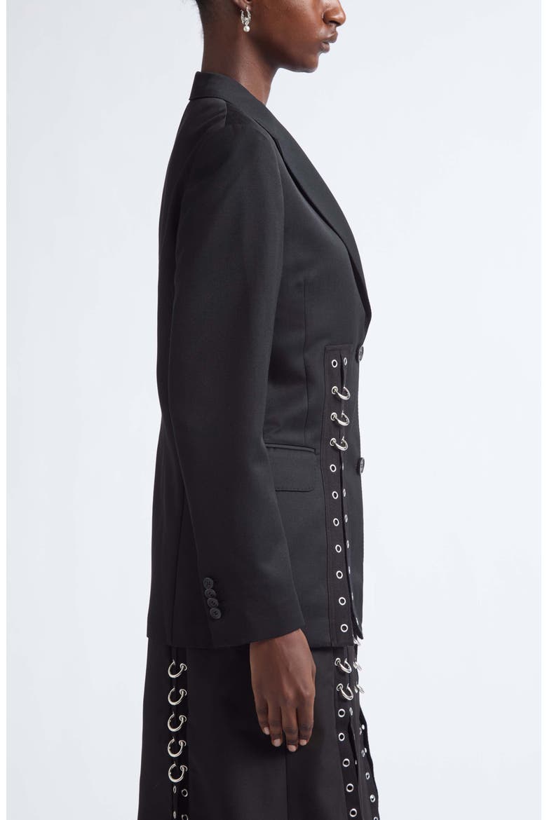 Grommet Ring Hem Slice Jacket, Alternate, color, BLACK