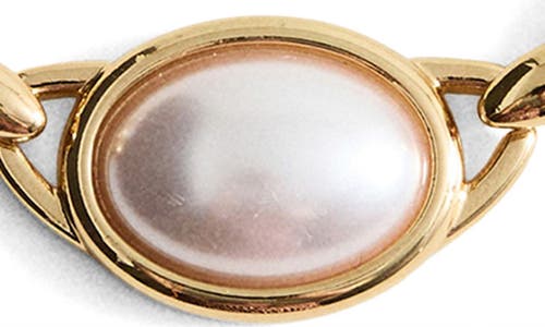 Mango Faux Pearl Necklace In Gold