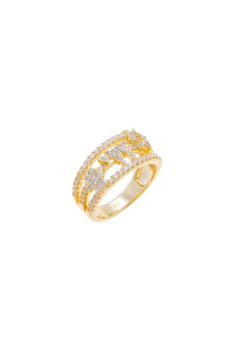 Jewish Motif Eternity Band Ring, Alternate, color, Gold