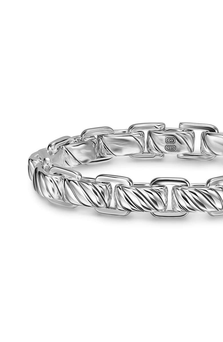 David Yurman Men's Sculpted Cable Link Bracelet in Sterling Silver, Alternate, color, Silver