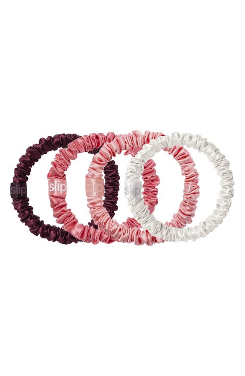 Slip Sweetie Pie Skinny Silk Pack Of Four Scrunchie Ornament In Multi
