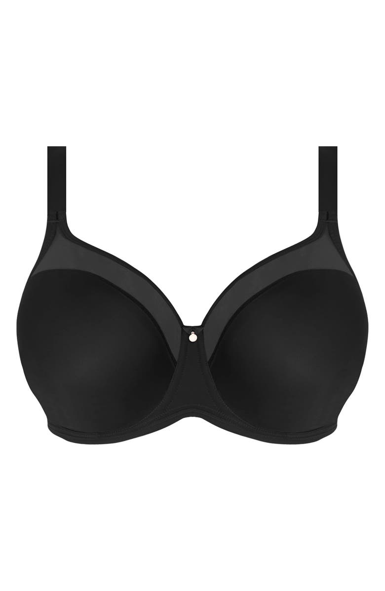 Elomi Smooth Underwire Bra, Alternate, color, Black