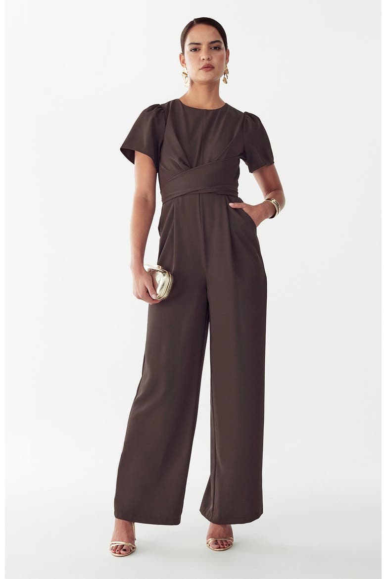 Mahra Jumpsuit, Alternate, color, Chocolate