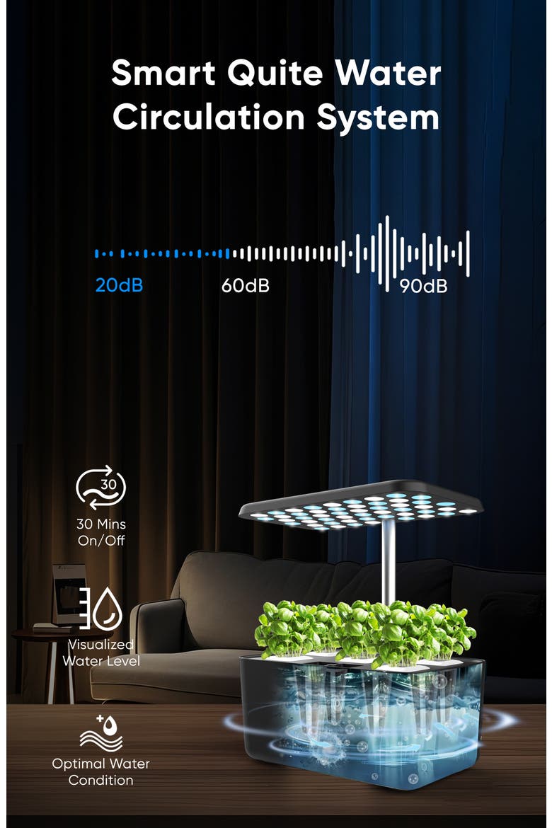 Indoor Hydroponic Growing System, Alternate, color, Black