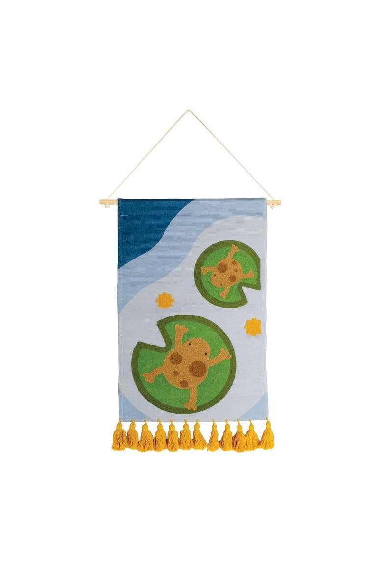 Frog Woven Tapestry, Main, color, green