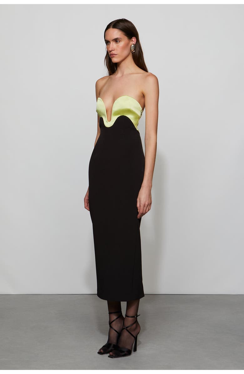 Et Ochs Bridgette Dress, Alternate, color, Black/Celery