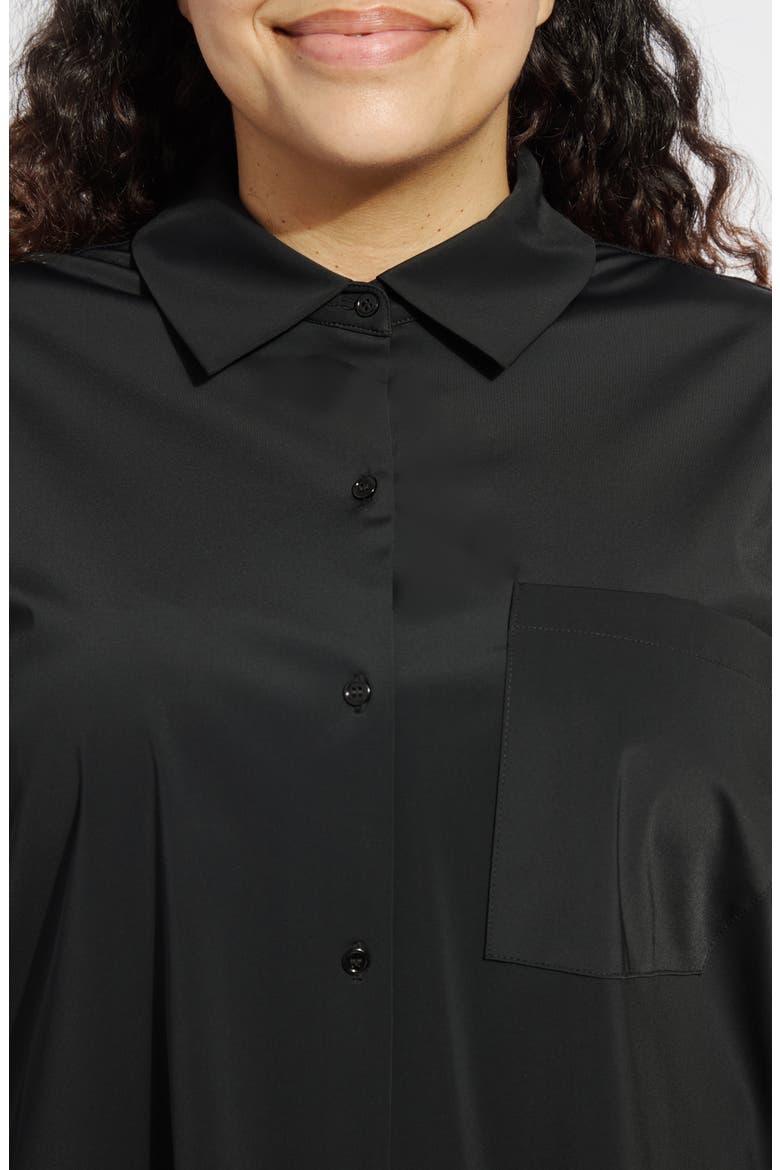 Schiffer 2.0 Microfiber Button-Up Shirt, Alternate, color, BLACK