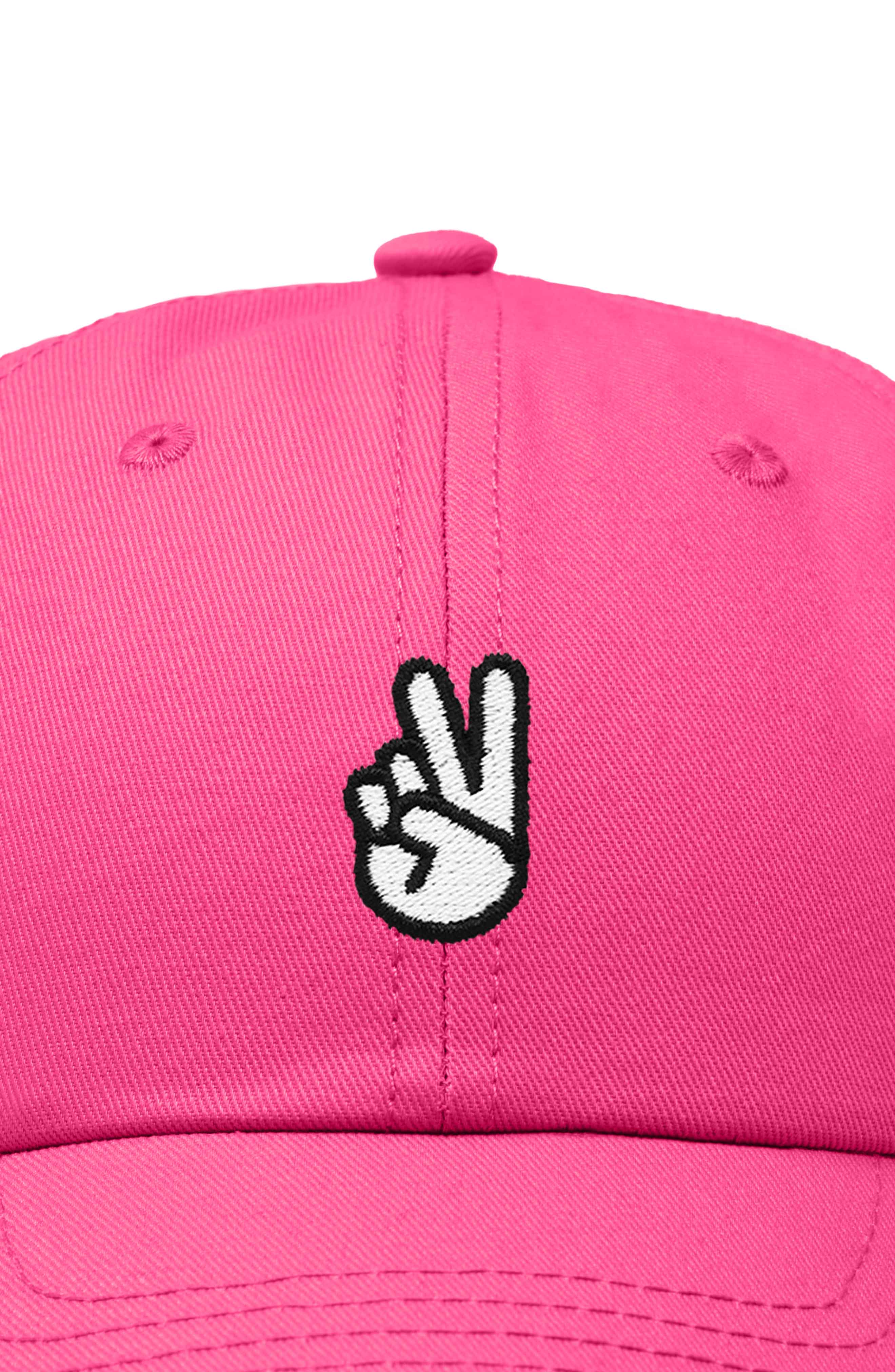 Dalix Peace Sign Embroidered Dad Hat (Women) | Nordstrom