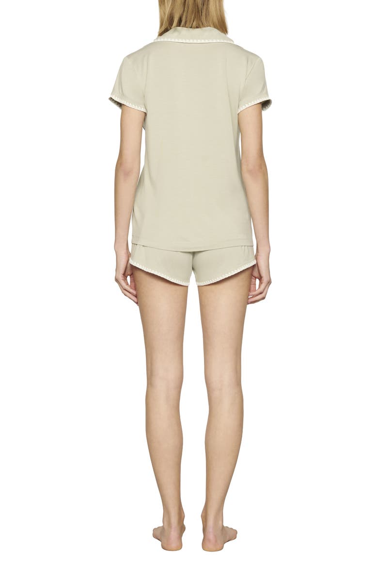 Frida Short Pajamas, Alternate, color, SANDSTONE/ IVORY