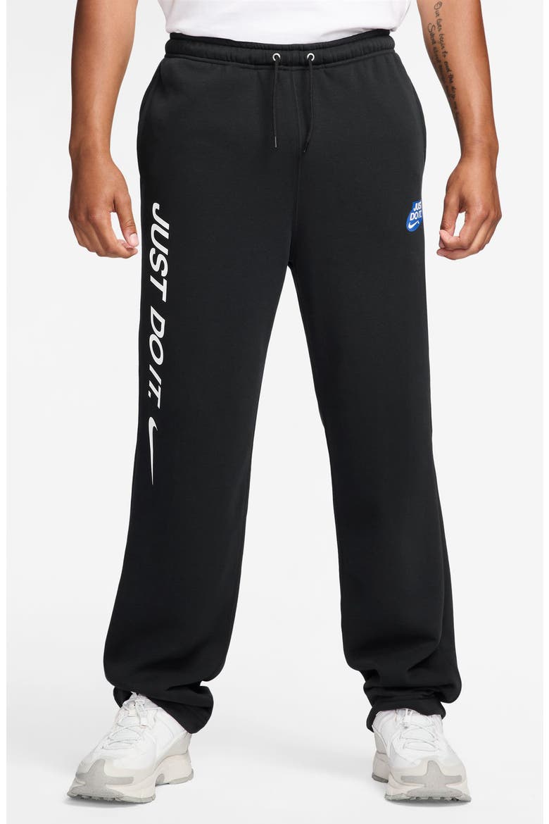 Sportswear Club Fleece Pants, Main, color, BLACK/ WHITE