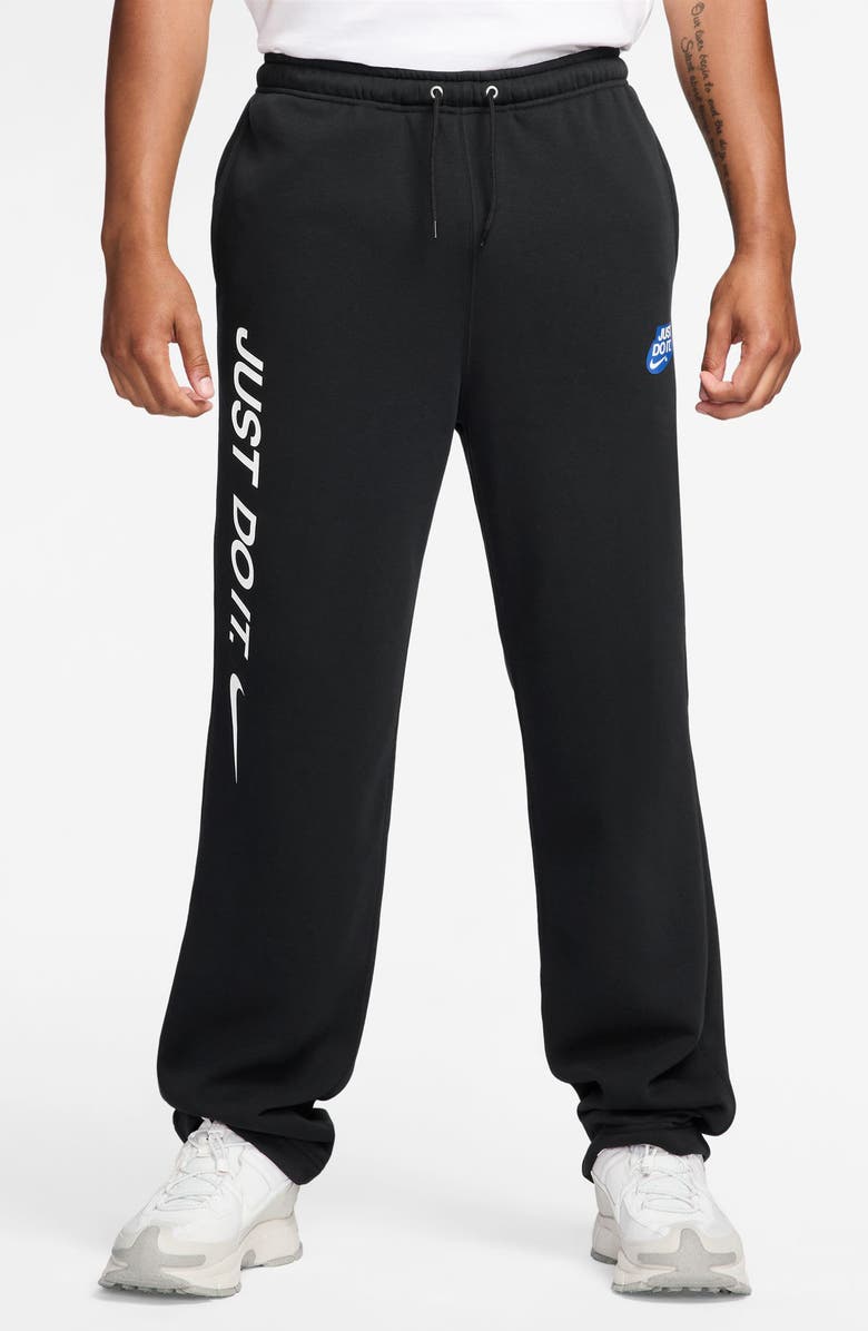 Nike Sportswear Club Fleece Pants, Main, color, Black/ White