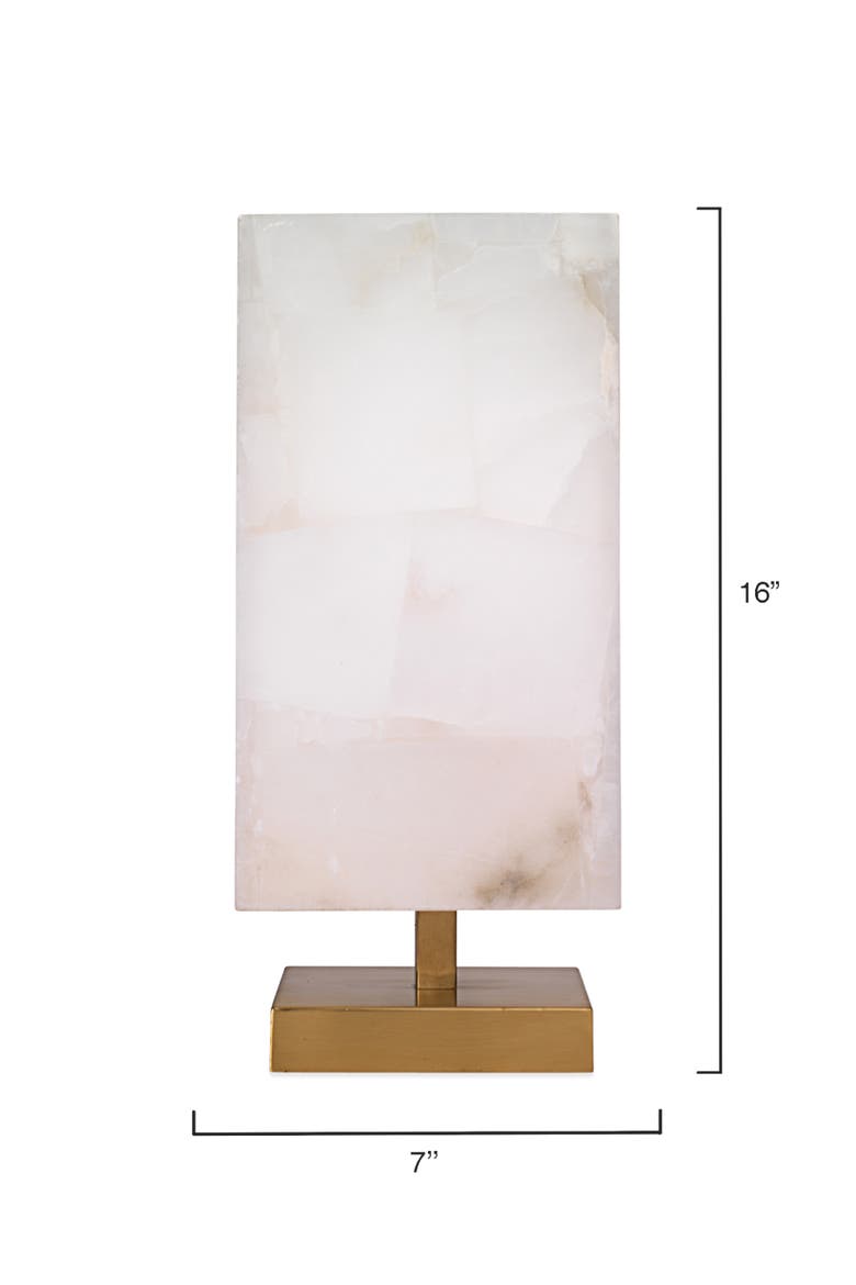 Ghost Axis Alabaster Table Lamp, Brass, Alternate, color, White