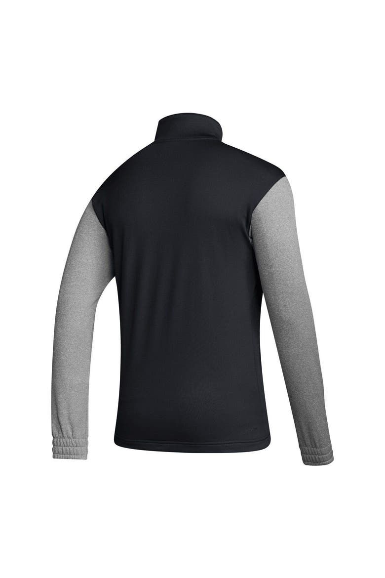 Men's adidas Black Miami Hurricanes Sideline AEROREADY Half-Zip Top, Alternate, color, Black