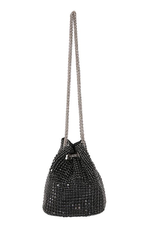 Berness Rhinestone Bucket Bag In Black