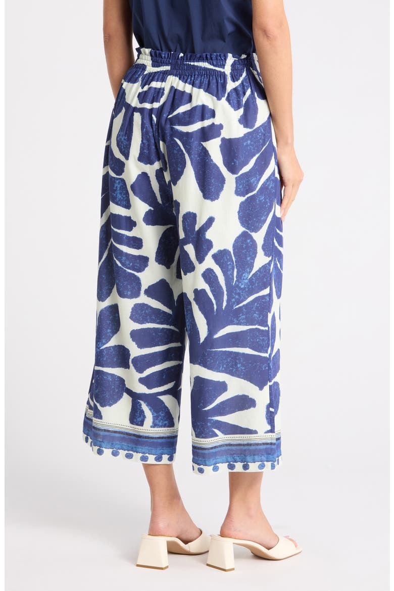 Placement Print Wide Leg Pants, Alternate, color, NAVY