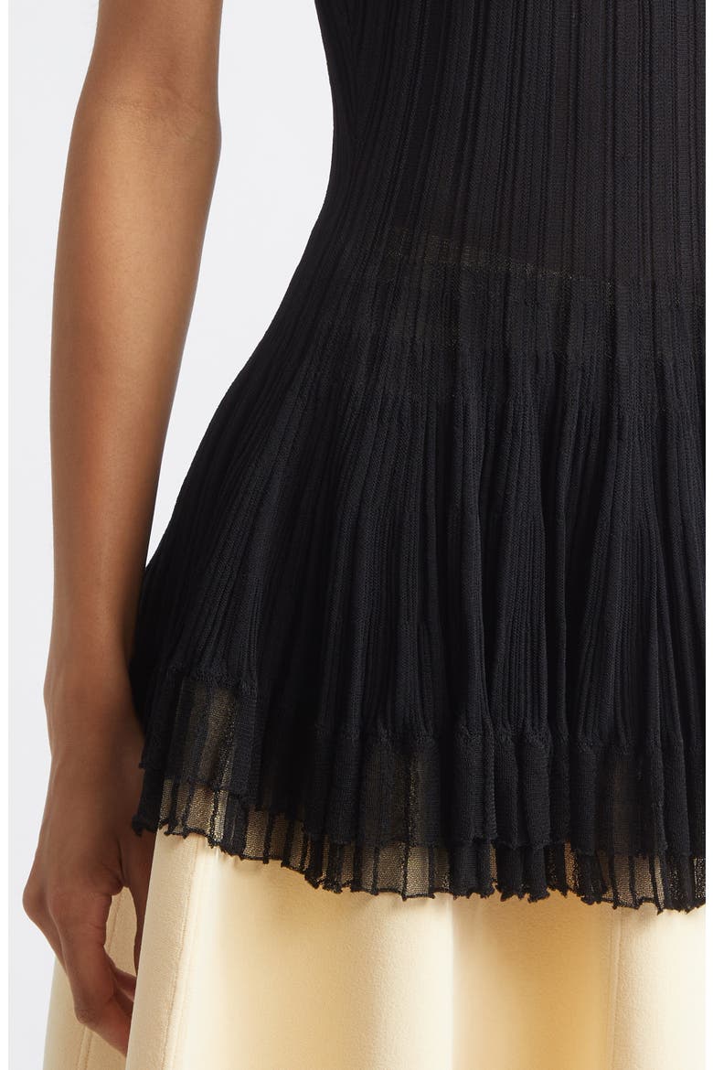 Bennett Layered Hem Rib Sweater Tank, Alternate, color, BLACK/ BLACK