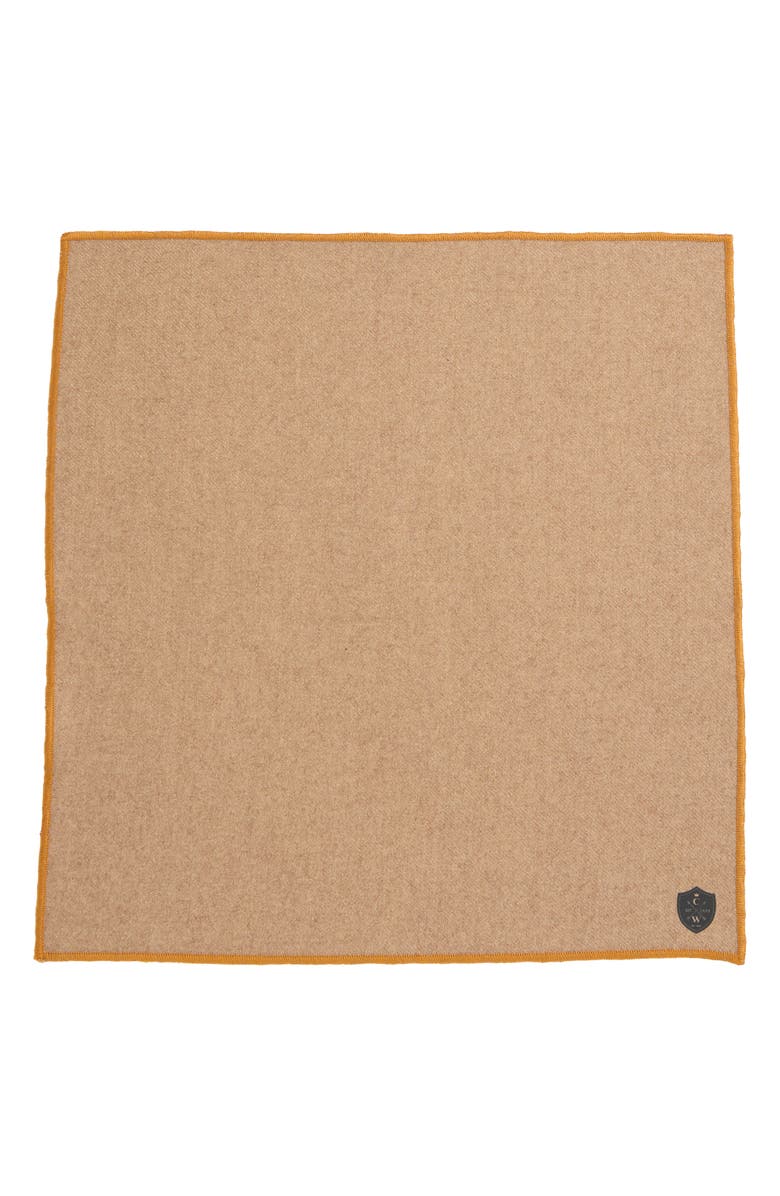 CLIFTON WILSON Cashmere Pocket Square, Alternate, color, Tan