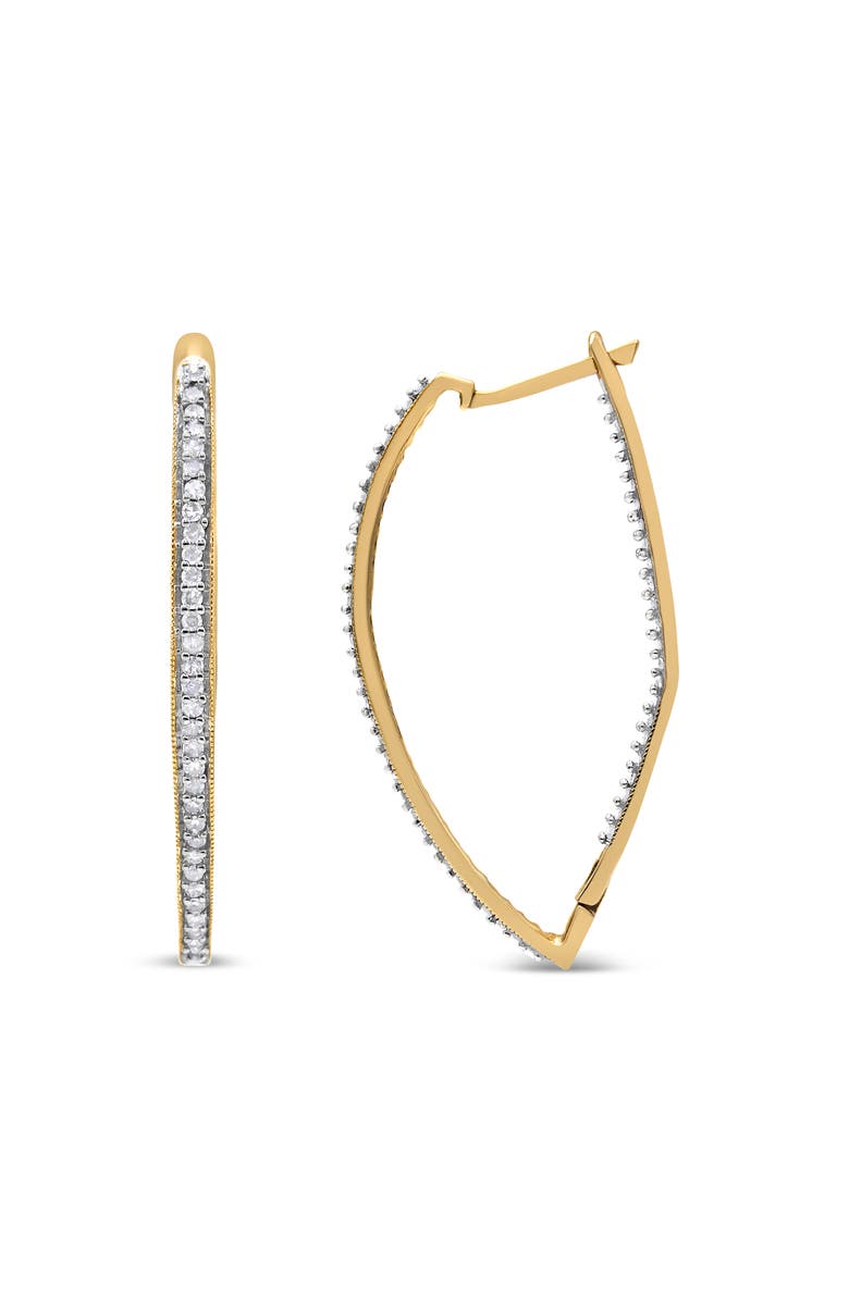 Haus of Brilliance 10k Yellow Gold Round Diamond Earrings, Alternate, color, Yellow