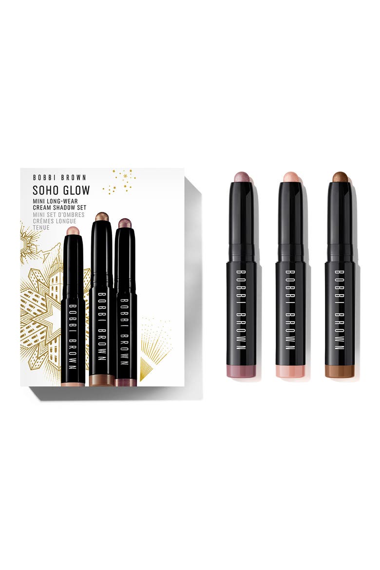 Soho Glow Mini Long-Wear Cream Eyeshadow Stick Trio, Main, color, NO COLOR