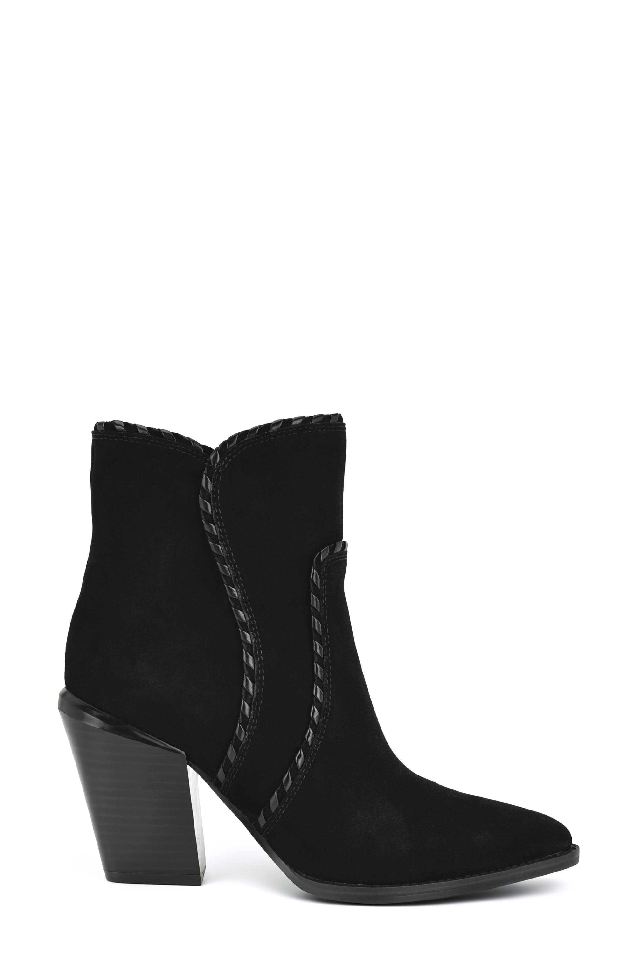 Raxton Block Heel Bootie, Alternate, color, BLACK