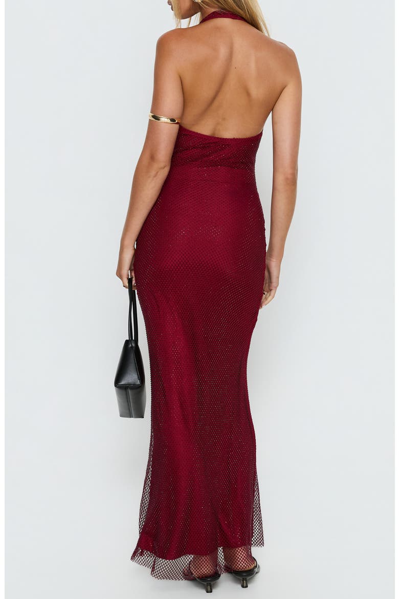 Earls Halter Maxi Dress, Alternate, color, RED